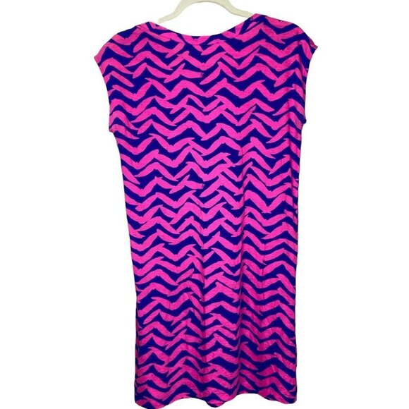 Lilly Pulitzer Womens Robyn Shift Short Dress XS I Got Lucky Pop Pink Blue XS - Picture 6 of 13